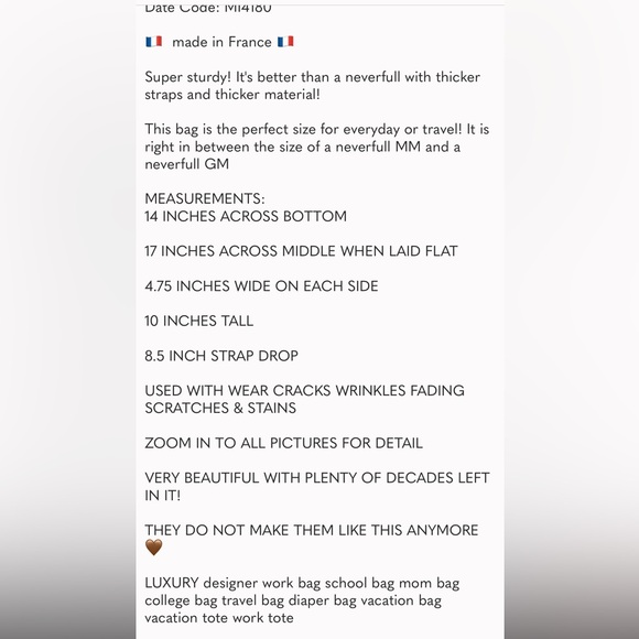 LV✨️RARE Tote💥Monogram Tote Neverfull Shoulder bag Work bag travel tote - Picture 15 of 15